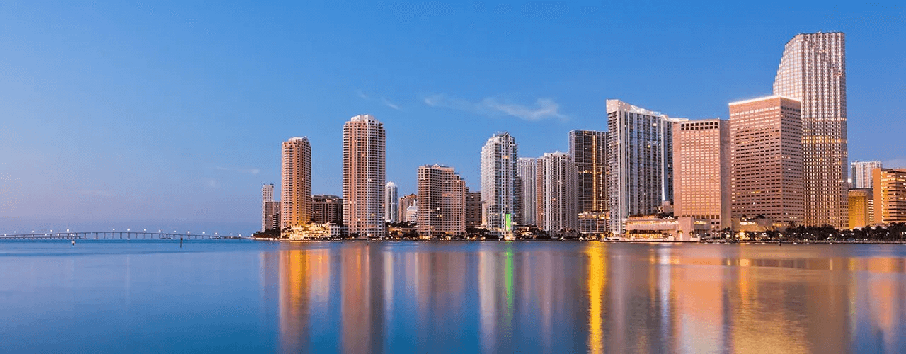 South Florida skyline at dusk